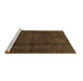 Sideview of Machine Washable Abstract Brown Modern Rug, wshabs584brn