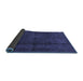 Sideview of Abstract Blue Modern Rug, abs584blu