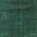 Square Abstract Turquoise Modern Rug, abs584turq