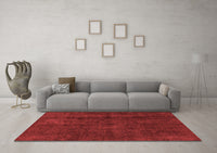 Machine Washable Abstract Red Modern Rug, wshabs584red