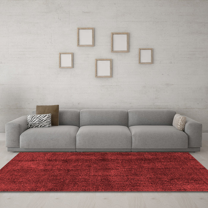 Modern Red Washable Rugs
