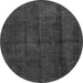 Round Machine Washable Abstract Gray Modern Rug, wshabs584gry