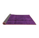 Sideview of Abstract Purple Modern Rug, abs584pur