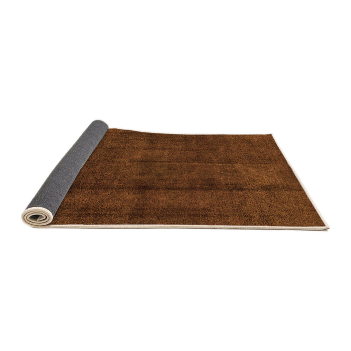 Sideview of Abstract Orange Modern Rug, abs584org