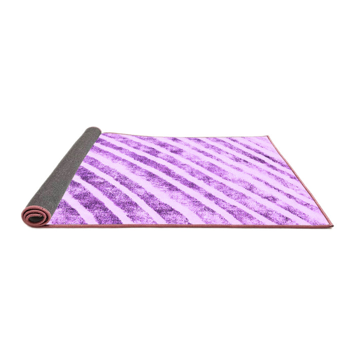 Sideview of Abstract Purple Modern Rug, abs585pur