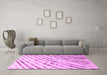 Machine Washable Abstract Pink Modern Rug in a Living Room, wshabs585pnk