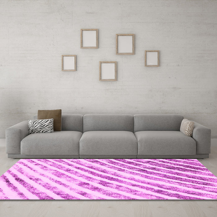 Machine Washable Abstract Pink Modern Rug in a Living Room, wshabs585pnk