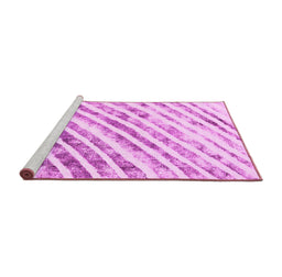 Sideview of Machine Washable Abstract Pink Modern Rug, wshabs585pnk