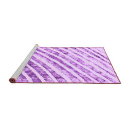Sideview of Machine Washable Abstract Purple Modern Area Rugs, wshabs585pur