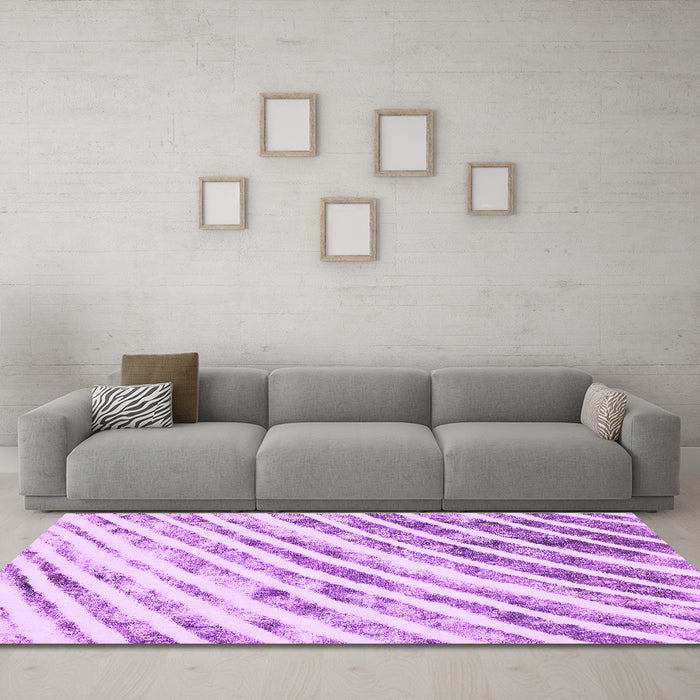 Machine Washable Abstract Purple Modern Area Rugs in a Living Room, wshabs585pur