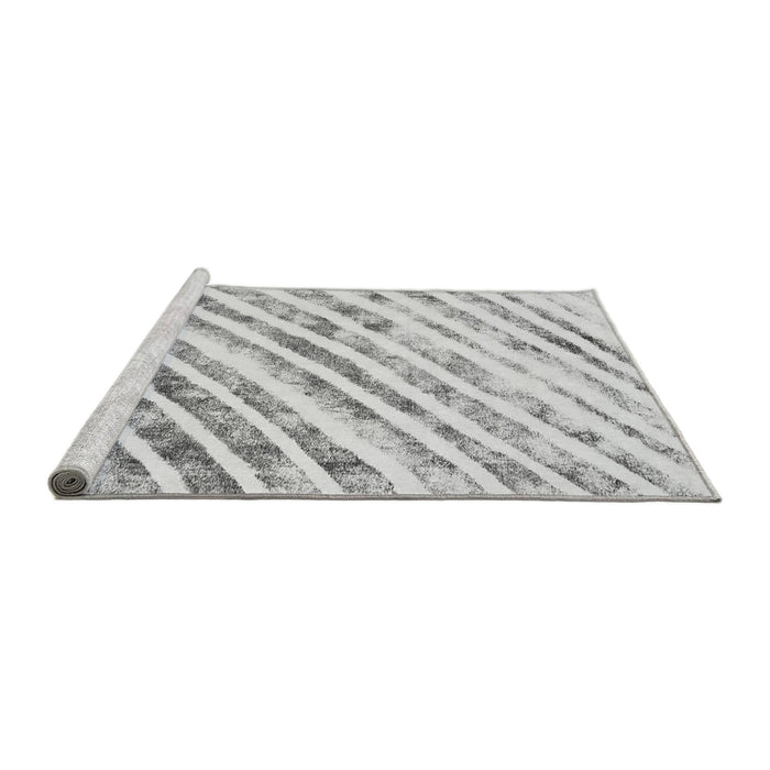 Sideview of Machine Washable Abstract Gray Modern Rug, wshabs585gry