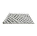 Sideview of Machine Washable Abstract Gray Modern Rug, wshabs585gry