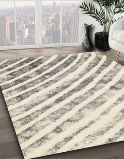 Machine Washable Abstract Rosy Pink Rug in a Family Room, wshabs585