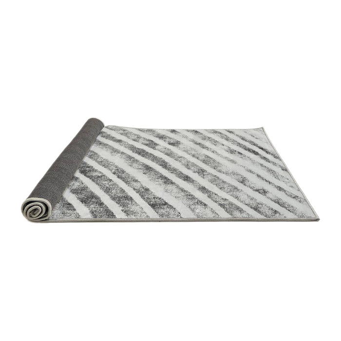 Sideview of Abstract Gray Modern Rug, abs585gry