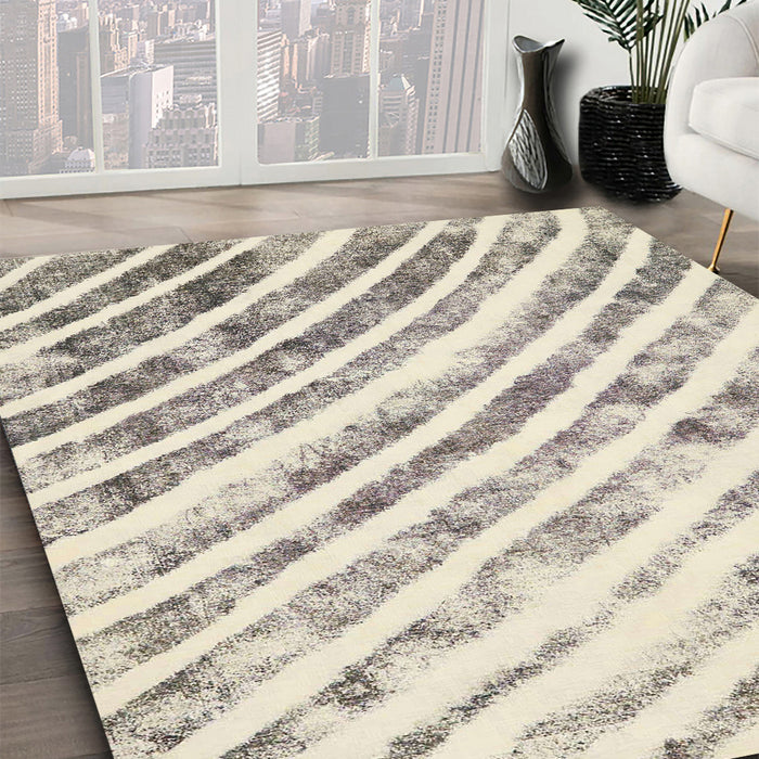 Abstract Pink Modern Rug in Family Room, abs585