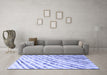 Machine Washable Abstract Blue Modern Rug in a Living Room, wshabs585blu