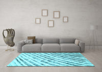 Machine Washable Abstract Light Blue Modern Rug, wshabs585lblu