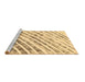 Sideview of Machine Washable Abstract Brown Modern Rug, wshabs585brn