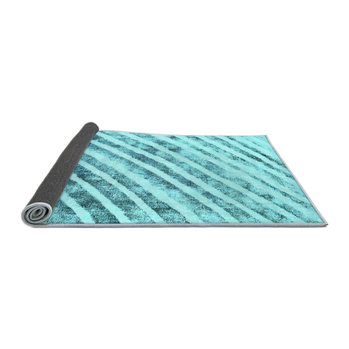 Sideview of Abstract Light Blue Modern Rug, abs585lblu