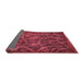 Sideview of Abstract Red Modern Rug, abs586