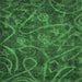 Square Abstract Emerald Green Modern Rug, abs586emgrn