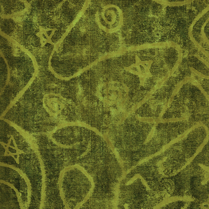Abstract Green Modern Rug, abs586grn