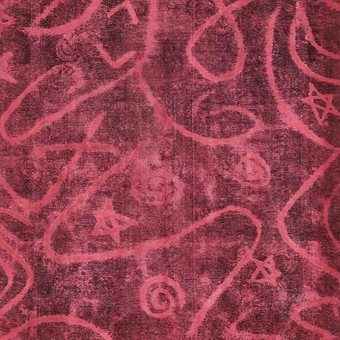 Machine Washable Abstract Red Rug, wshabs586