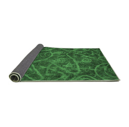Sideview of Abstract Emerald Green Modern Rug, abs586emgrn