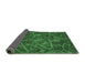 Sideview of Abstract Emerald Green Modern Rug, abs586emgrn