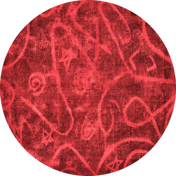 Machine Washable Abstract Red Modern Rug, wshabs586red
