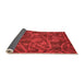 Sideview of Abstract Orange Modern Rug, abs586org