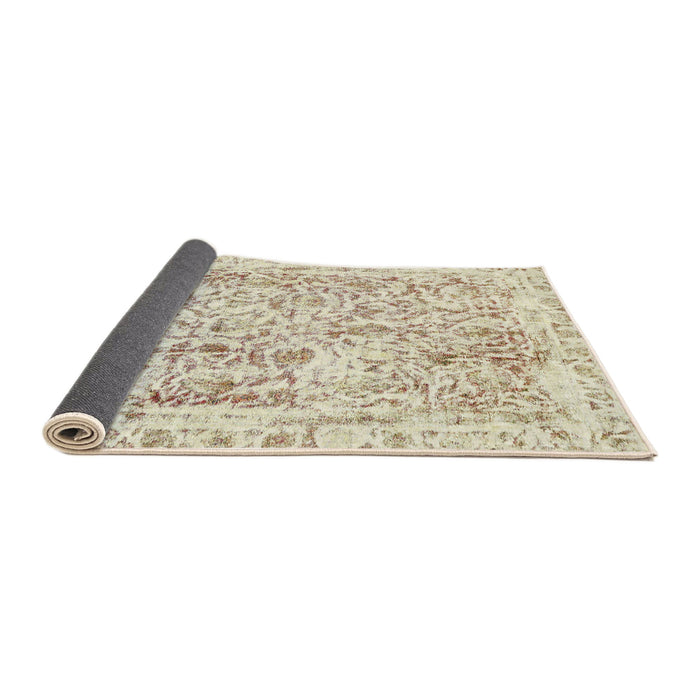 Sideview of Abstract Pale Gold Modern Rug, abs587