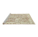 Sideview of Machine Washable Abstract PaleGold Rug, wshabs587