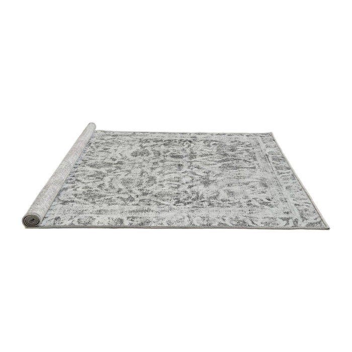 Sideview of Machine Washable Abstract Gray Modern Rug, wshabs587gry