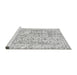 Sideview of Machine Washable Abstract Gray Modern Rug, wshabs587gry