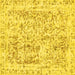 Square Abstract Yellow Modern Rug, abs587yw