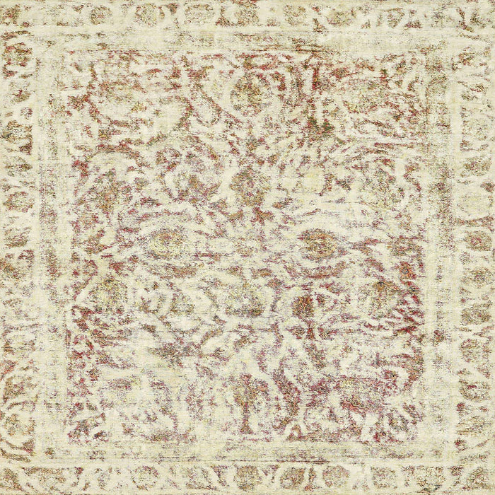 Square Abstract Pale Gold Modern Rug, abs587