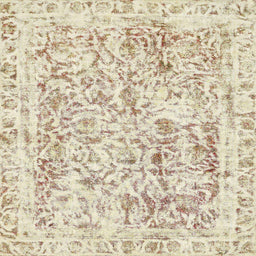 Square Machine Washable Abstract PaleGold Rug, wshabs587