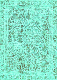 Abstract Turquoise Modern Rug, abs587turq