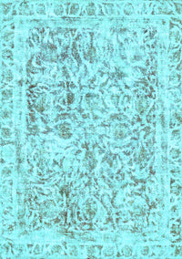 Abstract Light Blue Modern Rug, abs587lblu