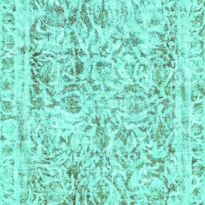Machine Washable Abstract Turquoise Modern Area Rugs, wshabs587turq