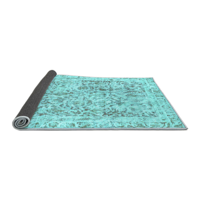 Sideview of Abstract Light Blue Modern Rug, abs587lblu