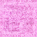 Square Abstract Pink Modern Rug, abs587pnk