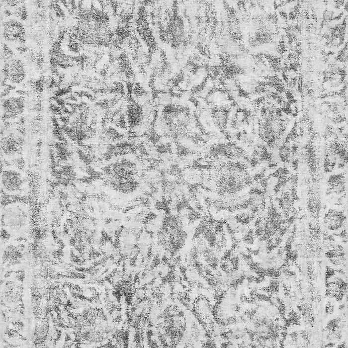 Machine Washable Abstract Gray Modern Rug, wshabs587gry