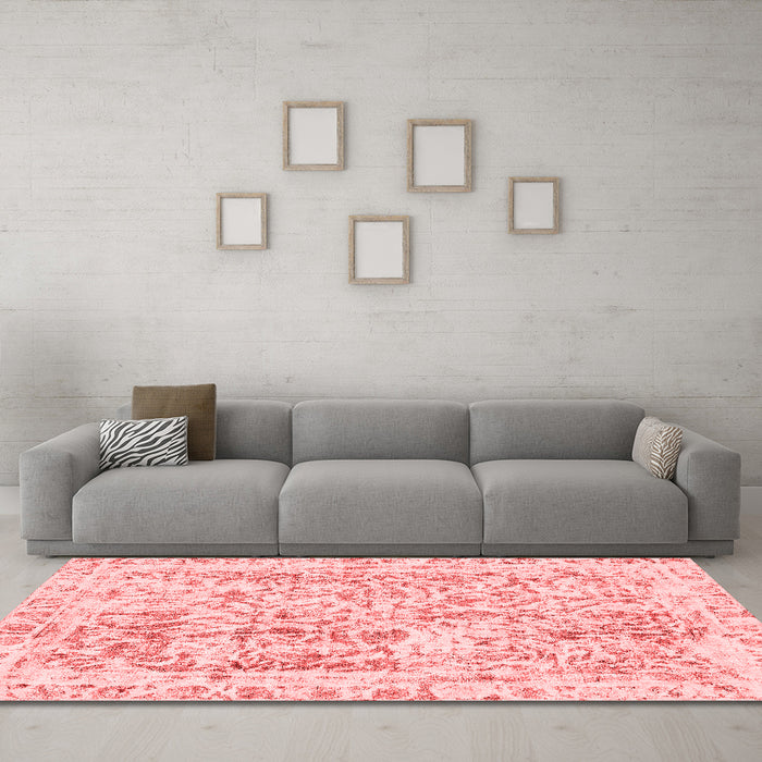 Modern Red Washable Rugs