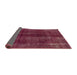 Sideview of Abstract Pink Modern Rug, abs588