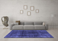 Machine Washable Abstract Blue Modern Rug, wshabs588blu