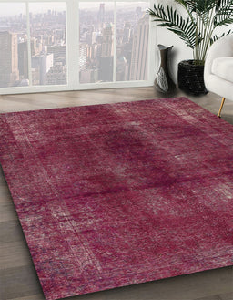 Abstract Pink Modern Rug in Family Room, abs588