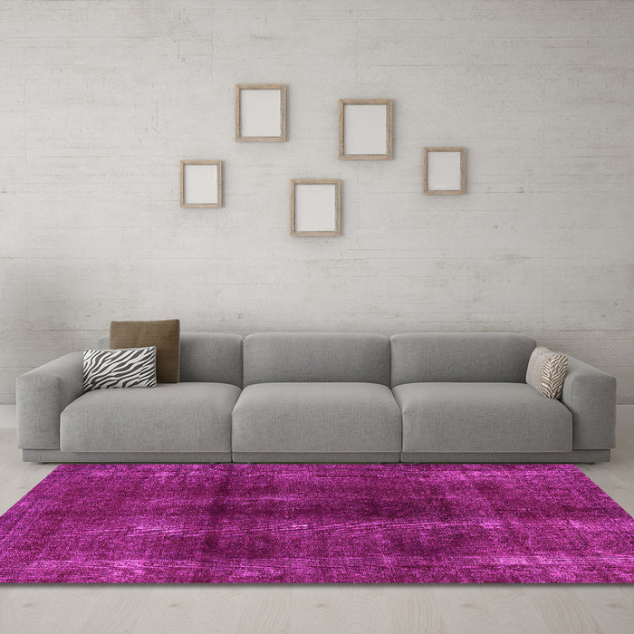 Machine Washable Abstract Pink Modern Rug in a Living Room, wshabs588pnk