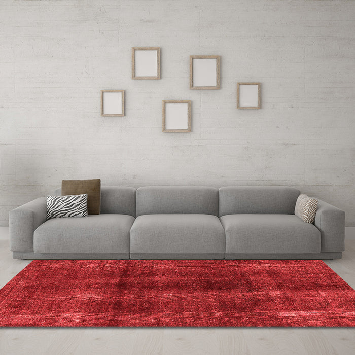 Modern Red Washable Rugs